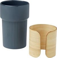 BICCHIERE CON CUSTODIA IN BAMBU'